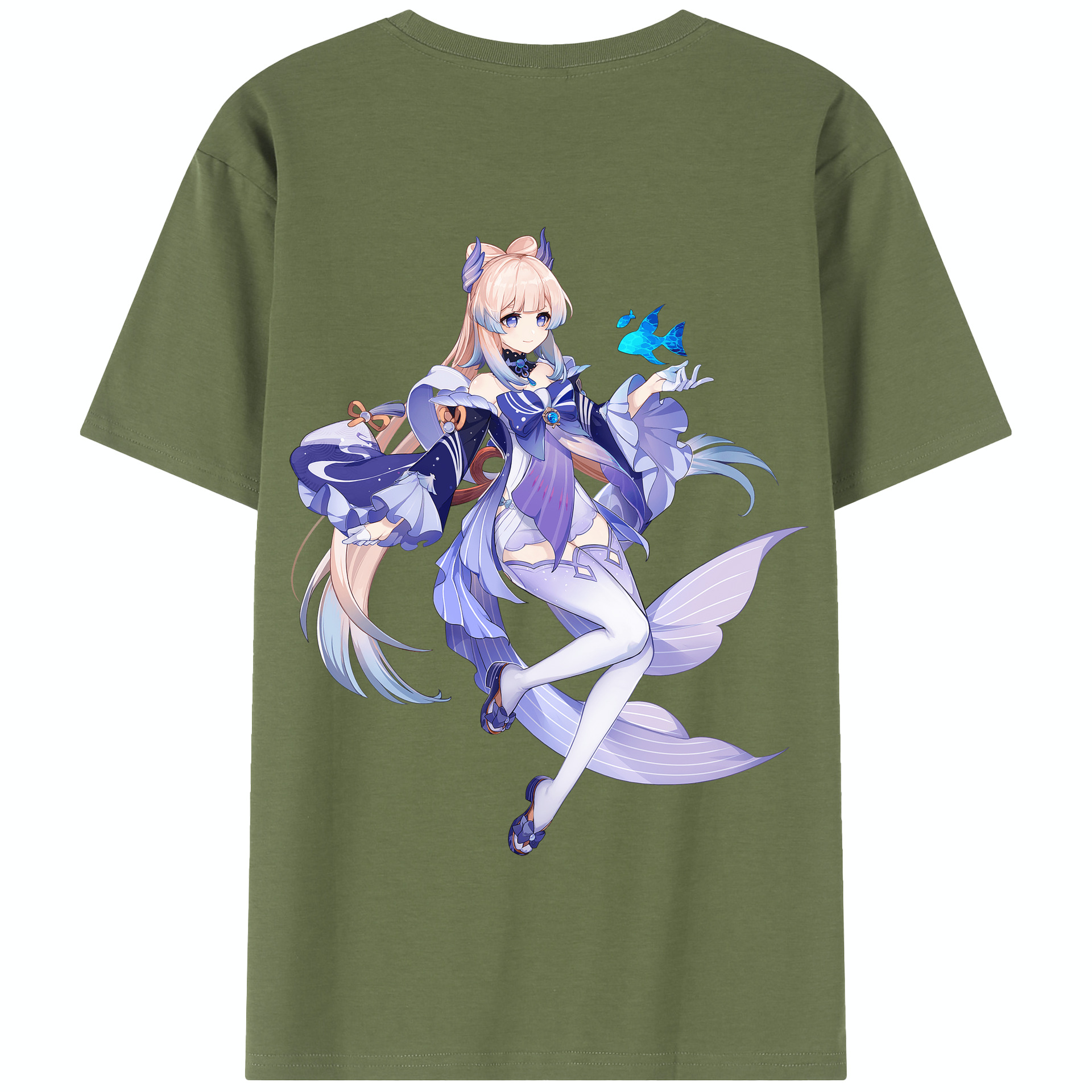 げんし神 珊瑚宮心海 サンゴノミヤ・ココミ genshin Sangonomiya Kokomi 綿100％半袖Tシャツ（背面プリント）